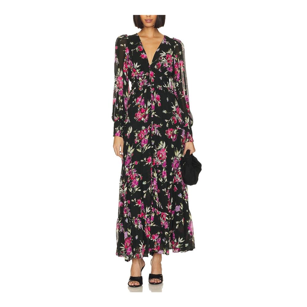 Yumi Kim 'Frida' Black Viscose Maxi Dress Size L